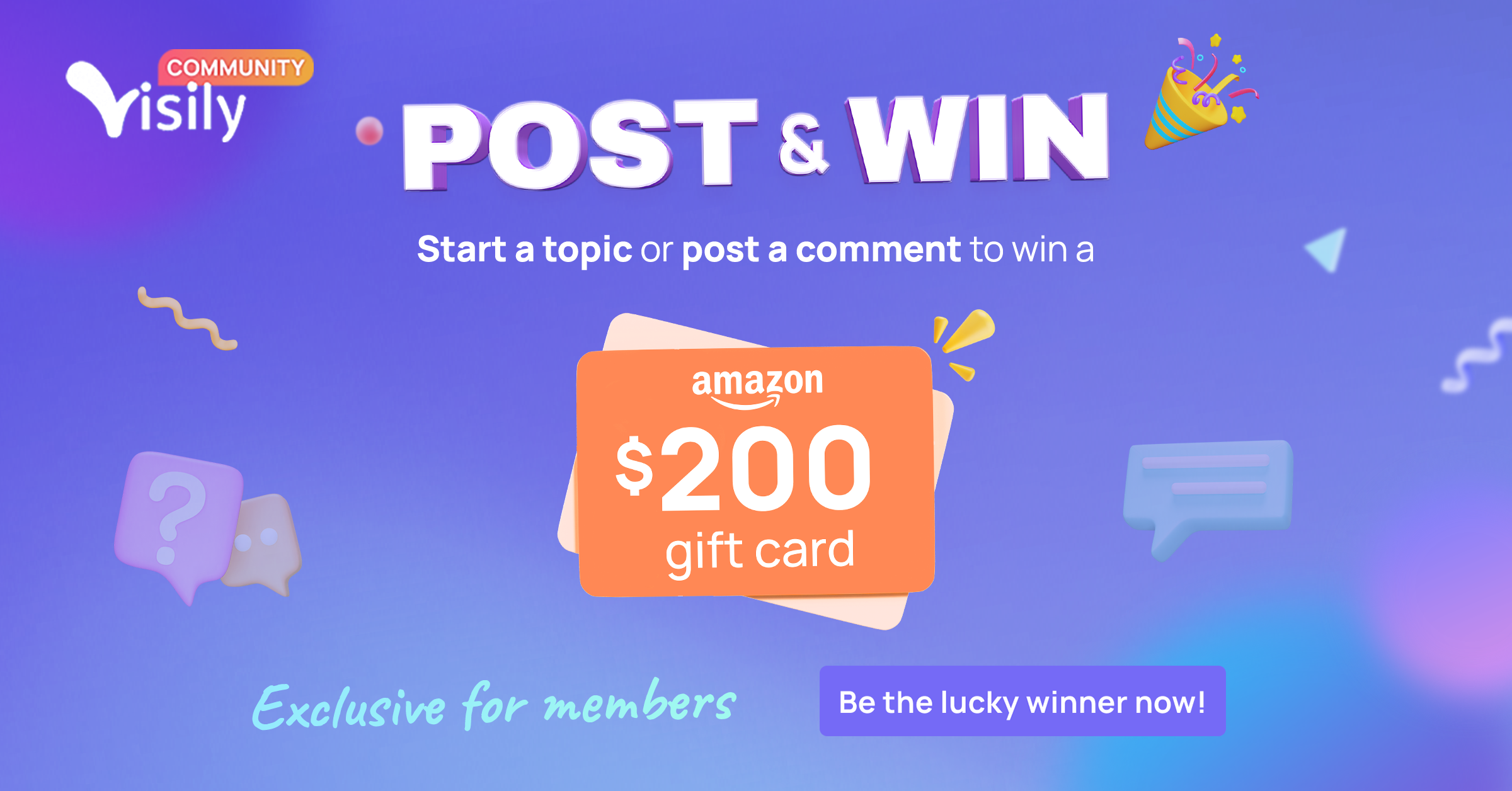 web banner post and win